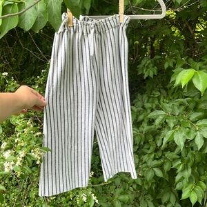 Zara stripe towel pants